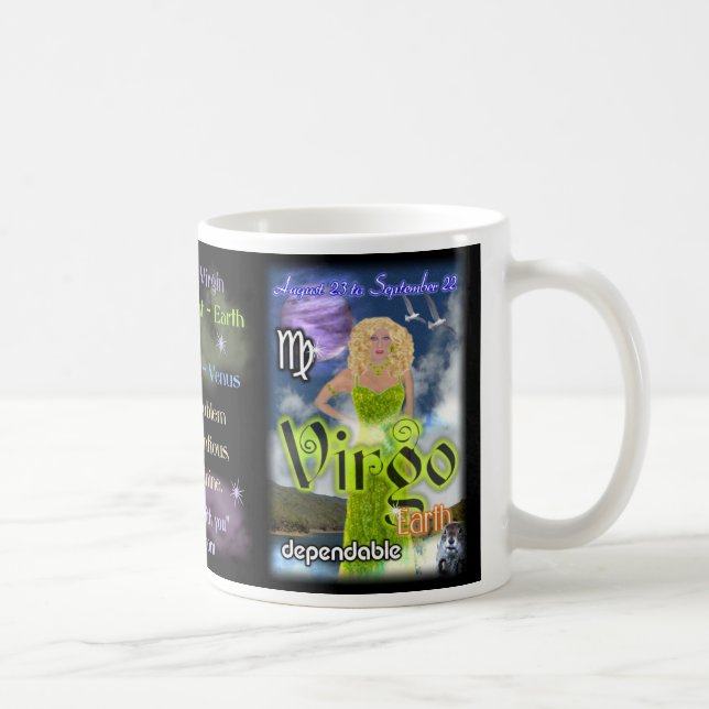 Taza del zodiaco del virgo (Derecha)