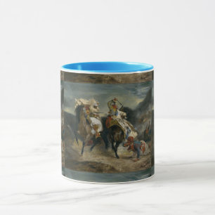 Taza Delacroix El combate de Giaour y Hassan