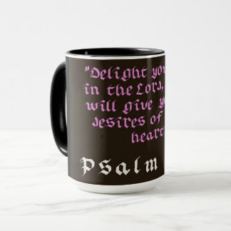 Taza Deléitate en el Señor Tarjeta Postal Cristiana