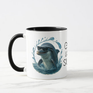 Taza Delfín con gafas de sol – Día del ballene y delfín