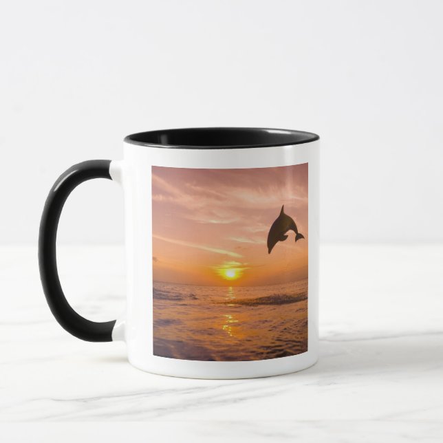 Taza Delfín de Bottlenose que salta 2 (Izquierda)