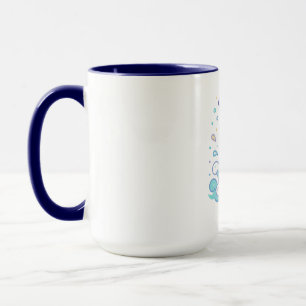 Taza Delfín divertido de burbujas salpicaduras Diseño p