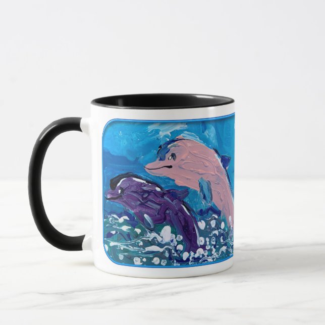 Taza Delfines "Arte de niños" (Izquierda)