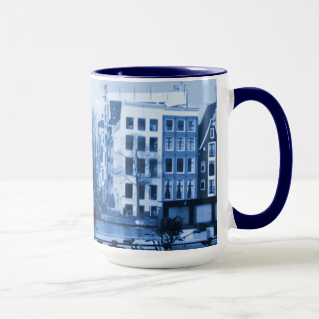 Taza Delft-Azul-Mirada de Amsterdam Holanda (Derecha)