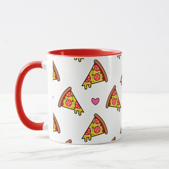 Taza Deliciosos trozos de pizza patrón (Izquierda)