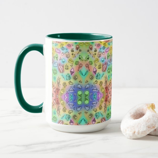 TAZA DELICIOUS SUMMER DESSERTS PATTERN (Con donut)