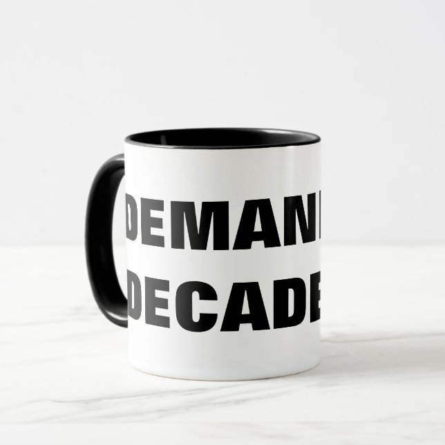 TAZA DEMANDANDO DECADENCIA (Anverso izquierdo)