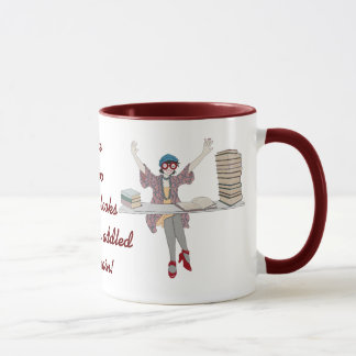 Taza Demasiado encariñado con libros