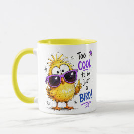 Taza Demasiado genial para ser solo un pájaro Lindo y d