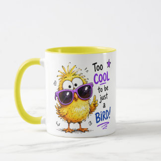 Taza Demasiado genial para ser solo un pájaro Lindo y d