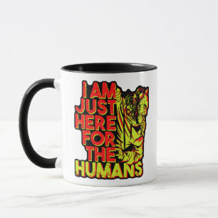 Taza Demonio Espeluznante Halloween Aquí por los Humano