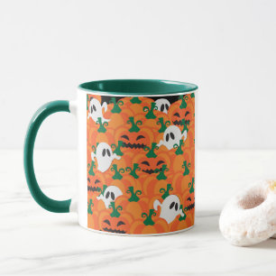 Taza Demonios de Halloween Parche de Calabaza Embrujada