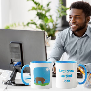 Taza Démosle una Mordida a Esa Idea Toro Divertido