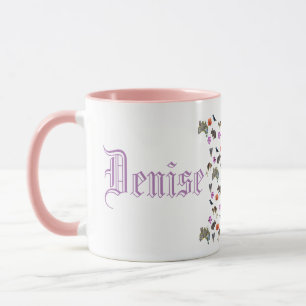 Taza Denise, Logo De Nombre Con Vida Silvestre Australi
