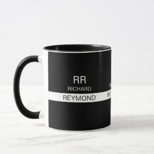Taza Denominación: Mug Negro . simple y moderno