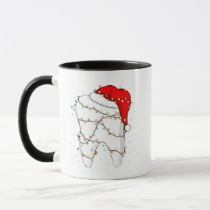 Taza Dental Navidad Inodoro Dentista Fiesta