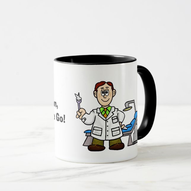 Taza Dentista divertida con diente molido (Anverso derecho)