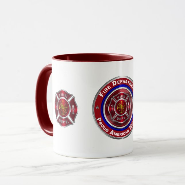Taza Departamento de Bomberos Conmemorativo Diseñado Es (Anverso izquierdo)