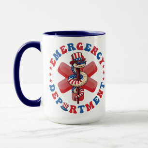 Taza Departamento de Emergencia del 4 de Julio Patrióti