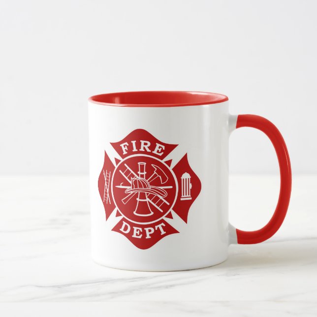 Taza Departamento del fuego/taza de la cruz maltesa del (Derecha)