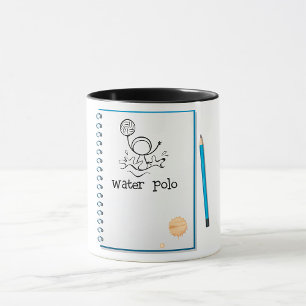 Taza Deporte de agua desparramado a mano con dibujos de