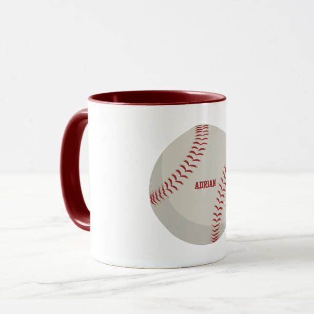 Taza Deportes de béisbol personalizados (Anverso izquierdo)