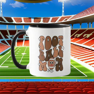 Taza deportes de fútbol lindo Mamá agrega monograma