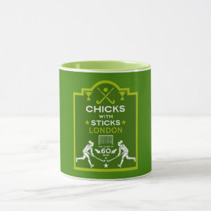 Taza Deportes de hockey sobre hierba para mujeres