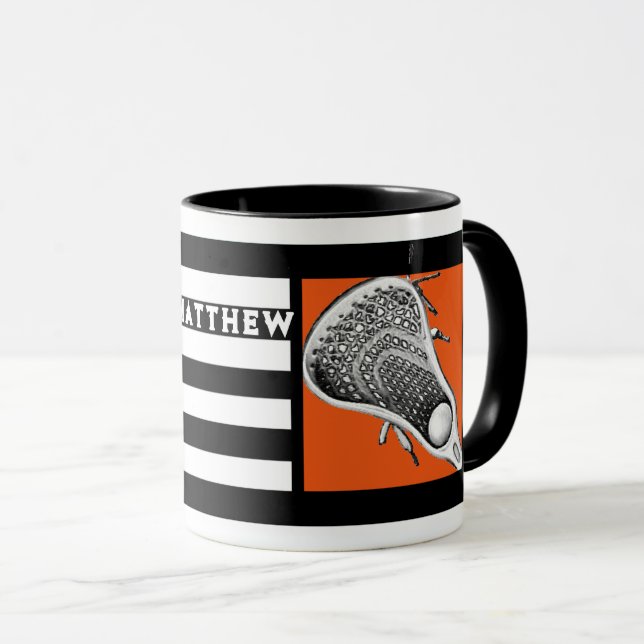 Taza Deportes de Lacrosse Personalizados (Anverso derecho)