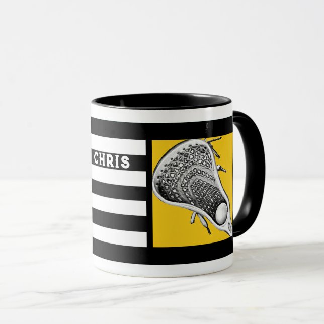 Taza Deportes de Lacrosse Personalizados (Anverso derecho)