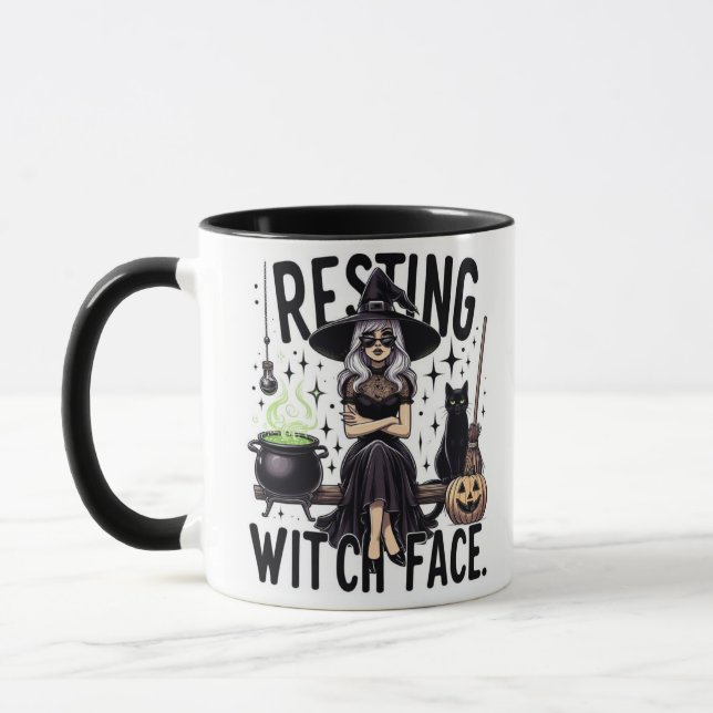 Taza Depuesto de la cara de bruja (Izquierda)