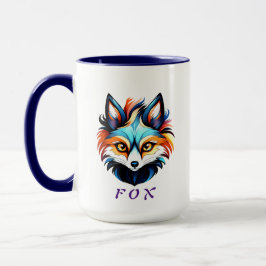 Taza Der Bunte Fuchs - Kopf Portrait