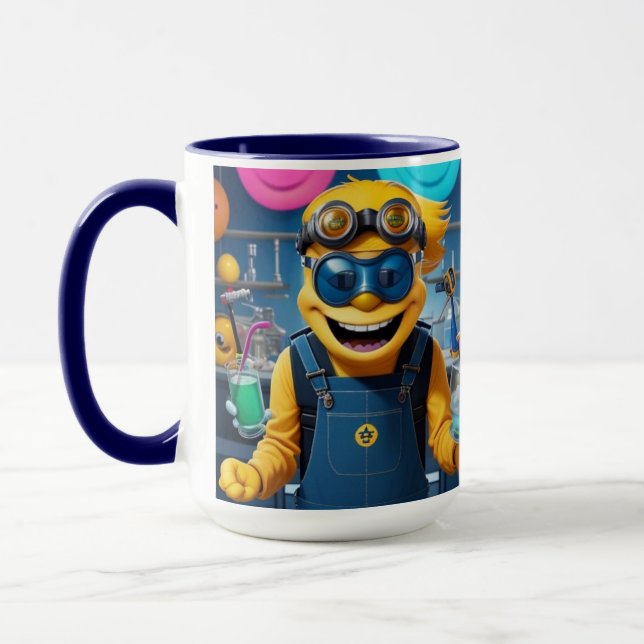 Taza „Der verrückte Laborheld – Spaß im Reagenzglas!“ (Izquierda)