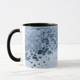 Taza Deriva oceánica abstracta azul y gris