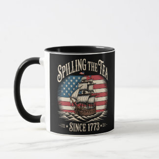 Taza Derramamiento del té desde 1773 Meme gracioso