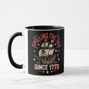 Taza Derramamiento del té desde 1773 Patriótico Históri