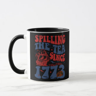 Taza Derramamiento del té desde 1776: 4.º Patriótico Es
