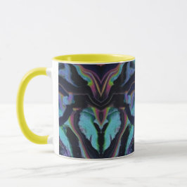 Taza Derrame Acrílico Abstracto de Vidrio Manchado con