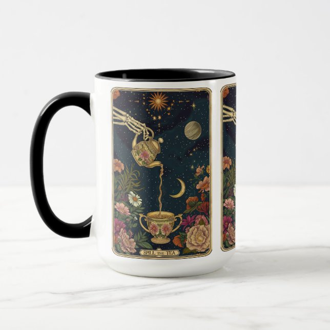 Taza Derrame el té con Mystique - Tarot (Izquierda)