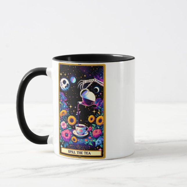 Taza Derrame la tarjeta Tea Tarot (Izquierda)