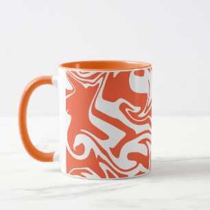 Taza Derrame - Naranja y blanco