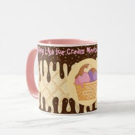 Taza Derritiéndose Como Helado Se Encuentra Verano