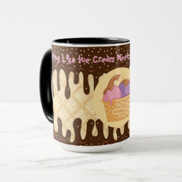 Taza Derritiéndose Como Helado Se Encuentra Verano