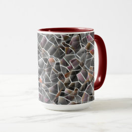 Taza Desagradable de salmón bruto y mosaico irregular g