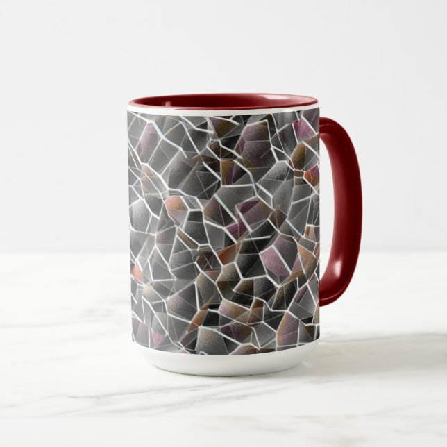 Taza Desagradable de salmón bruto y mosaico irregular g (Anverso derecho)