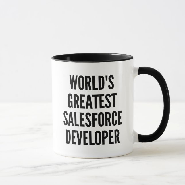 Taza Desarrollador de Salesforce más grande del mundo (Derecha)
