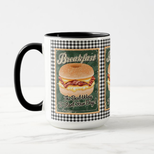Taza Desayuno Bagel Retro Mug (Izquierda)