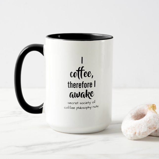 Taza Descartes Coffee Philosophy Twist (Con donut)