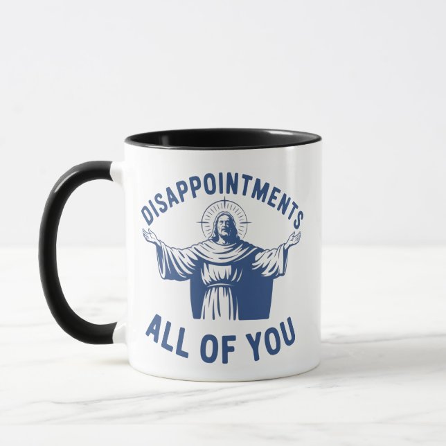 Taza Descepciones Todos Ustedes Retro Jesús Meme Cristo (Izquierda)