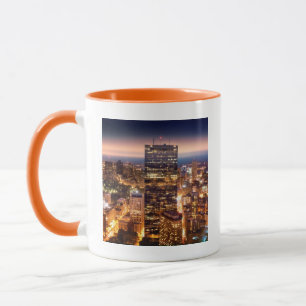 Taza Descripción de Boston en la noche